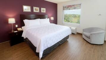 Edredón, minibar, caja de seguridad en la habitación y escritorio