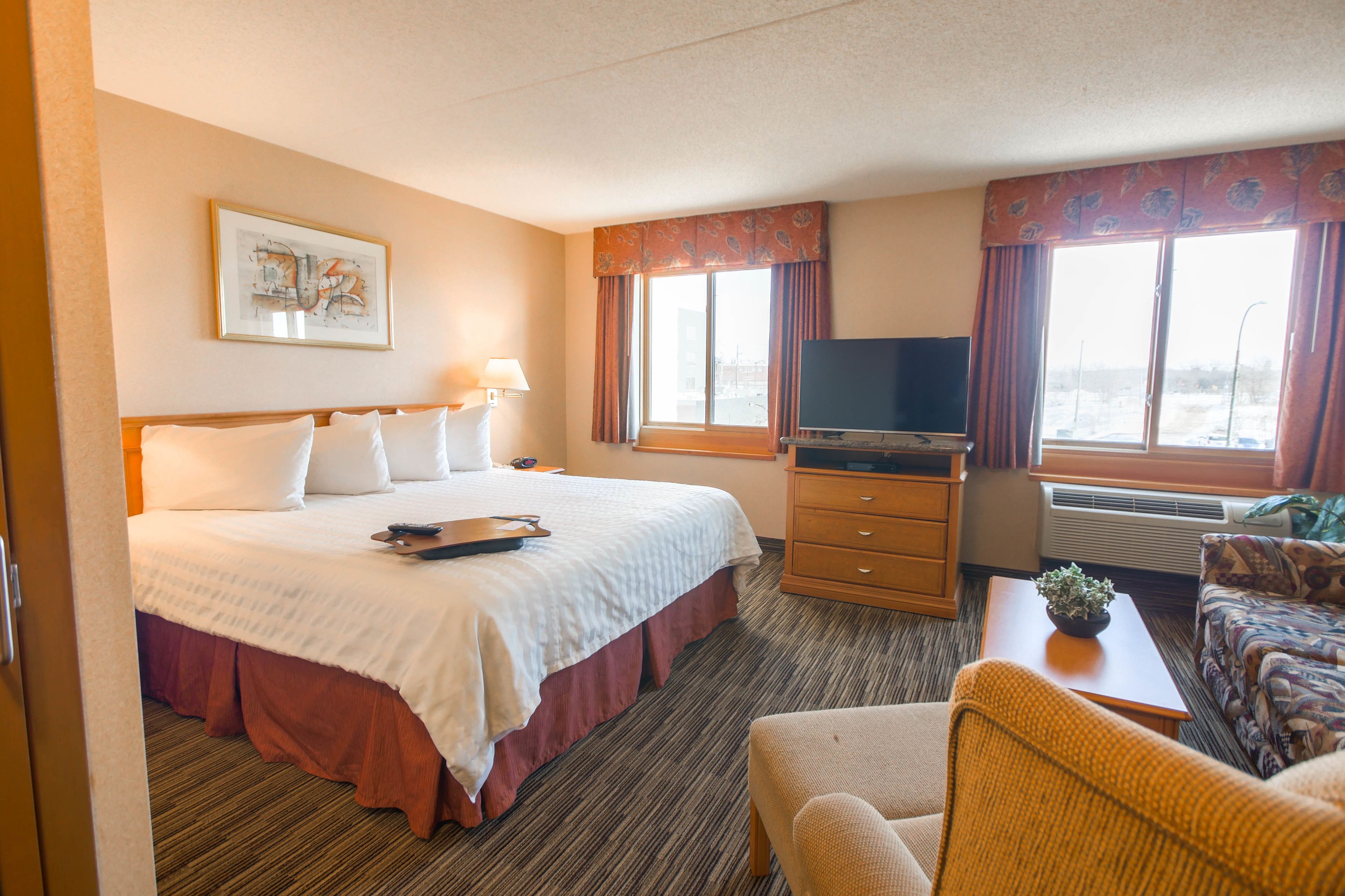 studio, 1 king bed with sofa bed | desk, iron/ironing board, free wifi, bed sheets