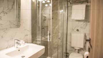 Free toiletries, hair dryer, bidet, towels