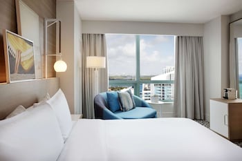 Premium bedding, pillowtop beds, in-room safe, iron/ironing board at Diplomat Beach Resort Hollywood, Curio Collection by Hilton