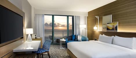 客房, 1 張特大雙人床, 露台, 海濱 | 陽台