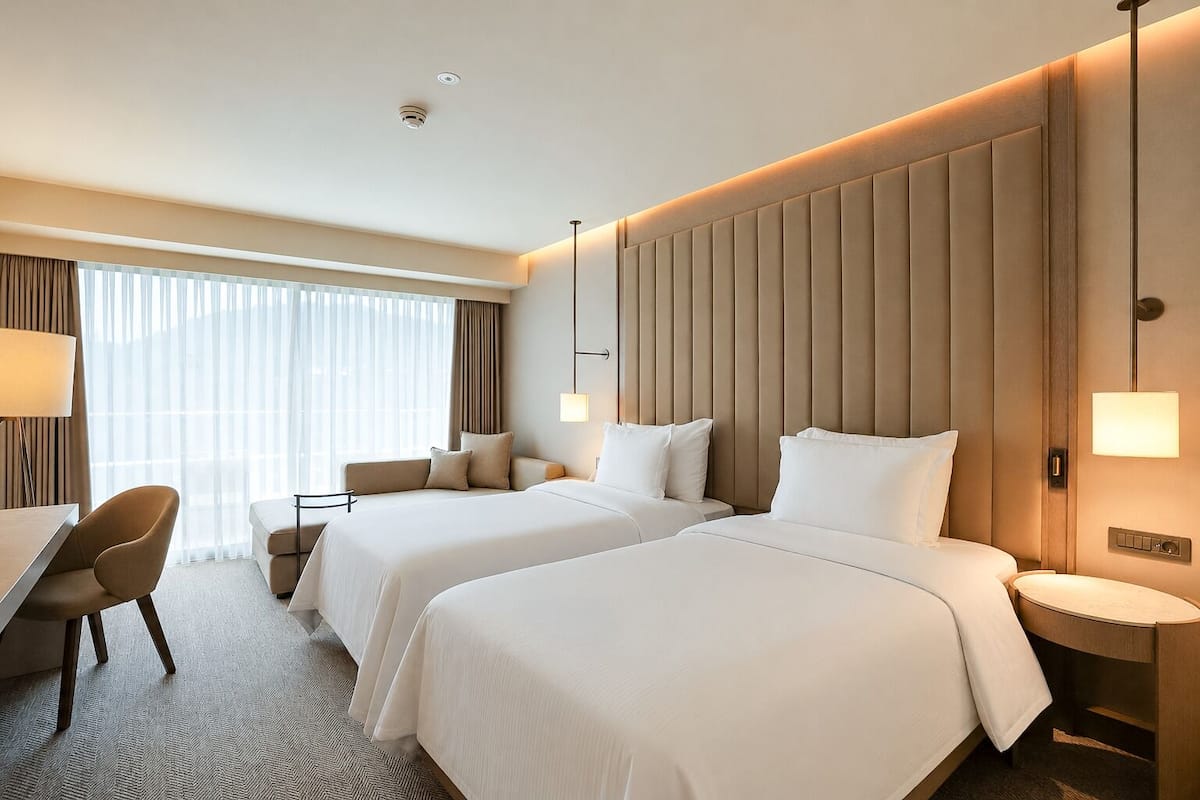 Deluxe Double or Twin Room, Garden View | Premium bedding, minibar (free items), in-room safe, laptop workspace