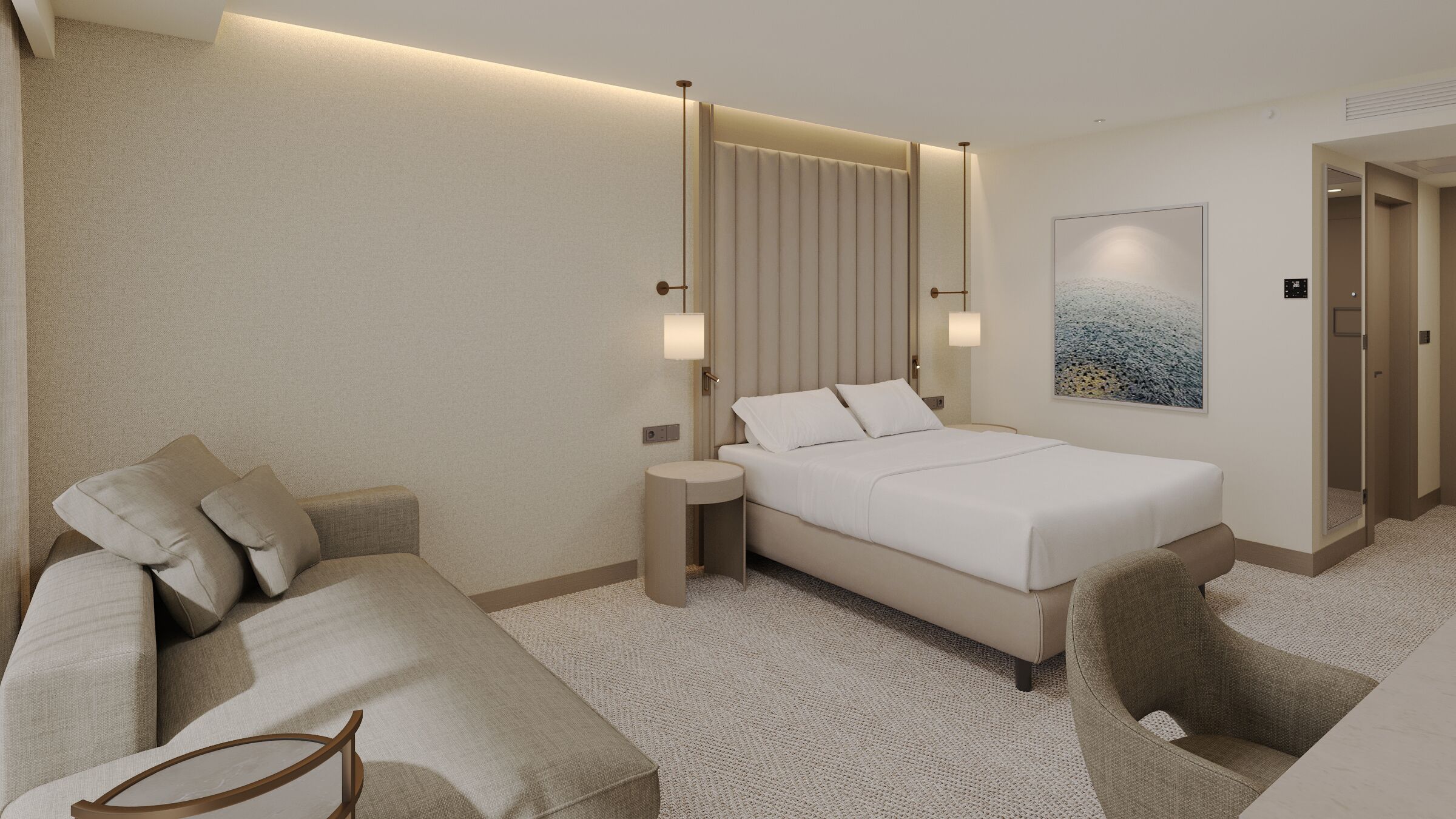 Habitación Deluxe con 1 cama matrimonial o 2 individuales, vista al jardín | Ropa de cama de alta calidad y artículos del minibar gratis 