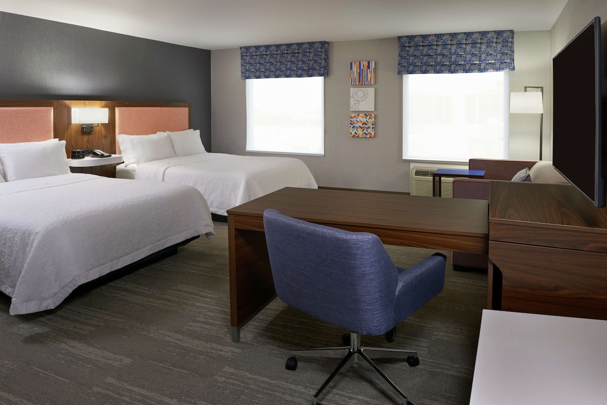 Studio Suite, 2 Queen Beds | Premium bedding, in-room safe, desk, blackout drapes