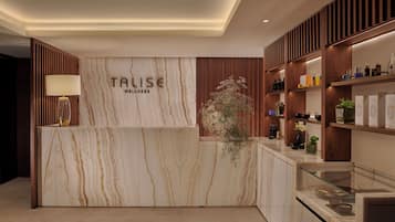 Sauna, hot tub, body treatments, aromatherapy, body wraps, body scrubs