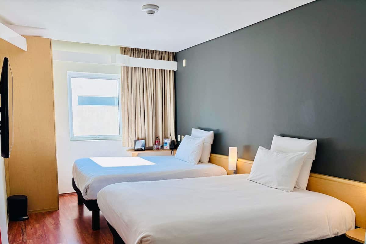 Standard Room, 2 Double Beds | Desk, blackout curtains, soundproofing, iron/ironing board