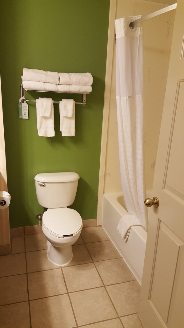 Produtos de toalete grátis, secador de cabelo, toalhas de banho