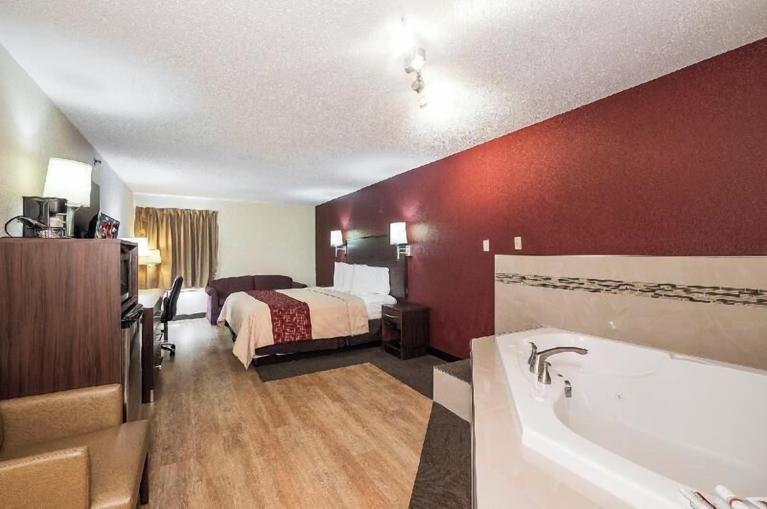 In-room safe, desk, laptop workspace, blackout curtains