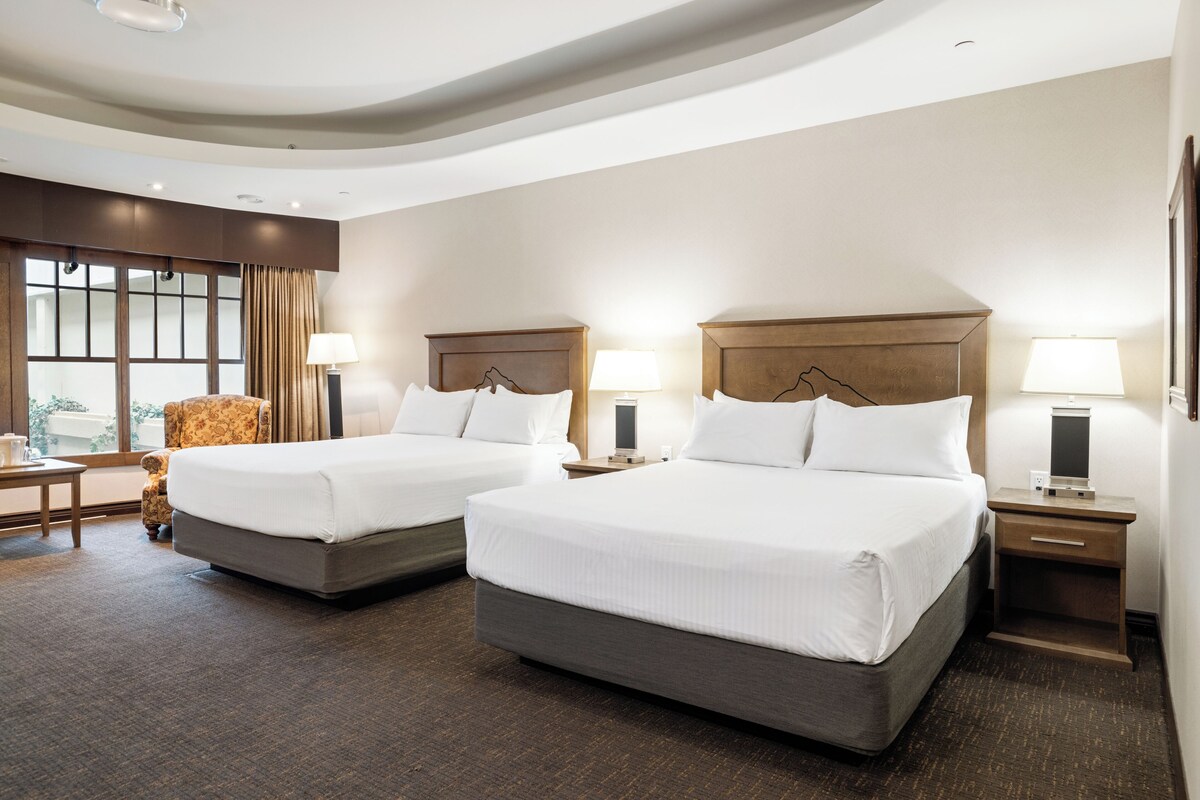 Standard Room, 2 Queen Beds | In-room safe, desk, blackout drapes, iron/ironing board