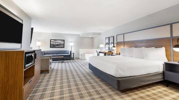 Premier-sviitti, 1 suuri parisänky, tupakointi kielletty | Tallelokero huoneessa, työpöytä