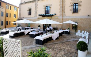 Outdoor banquet area