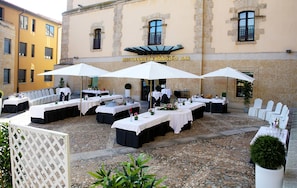Outdoor banquet area
