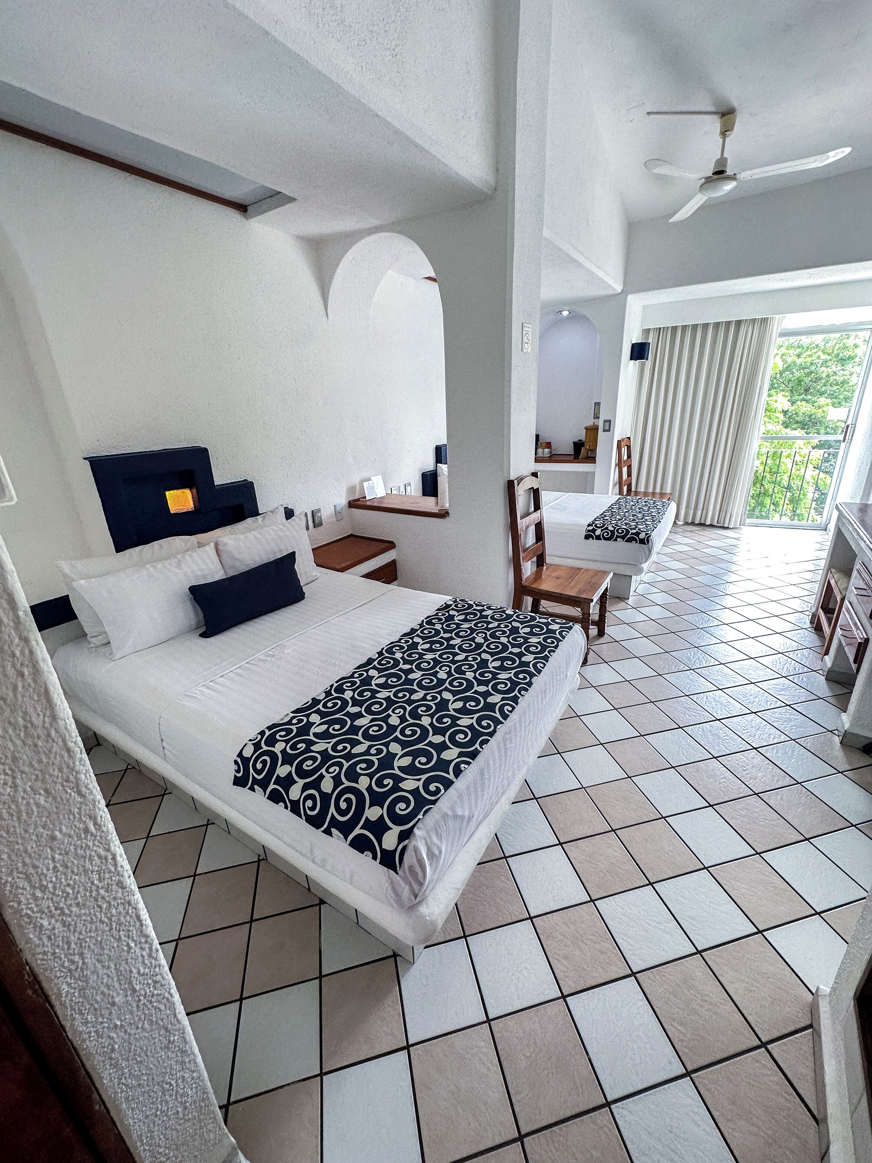 standard room, 2 double beds, non smoking (city view) | bathroom | shower, free toiletries, hair dryer, towels