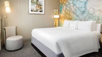 Hypo-allergenic bedding available, desk, blackout drapes