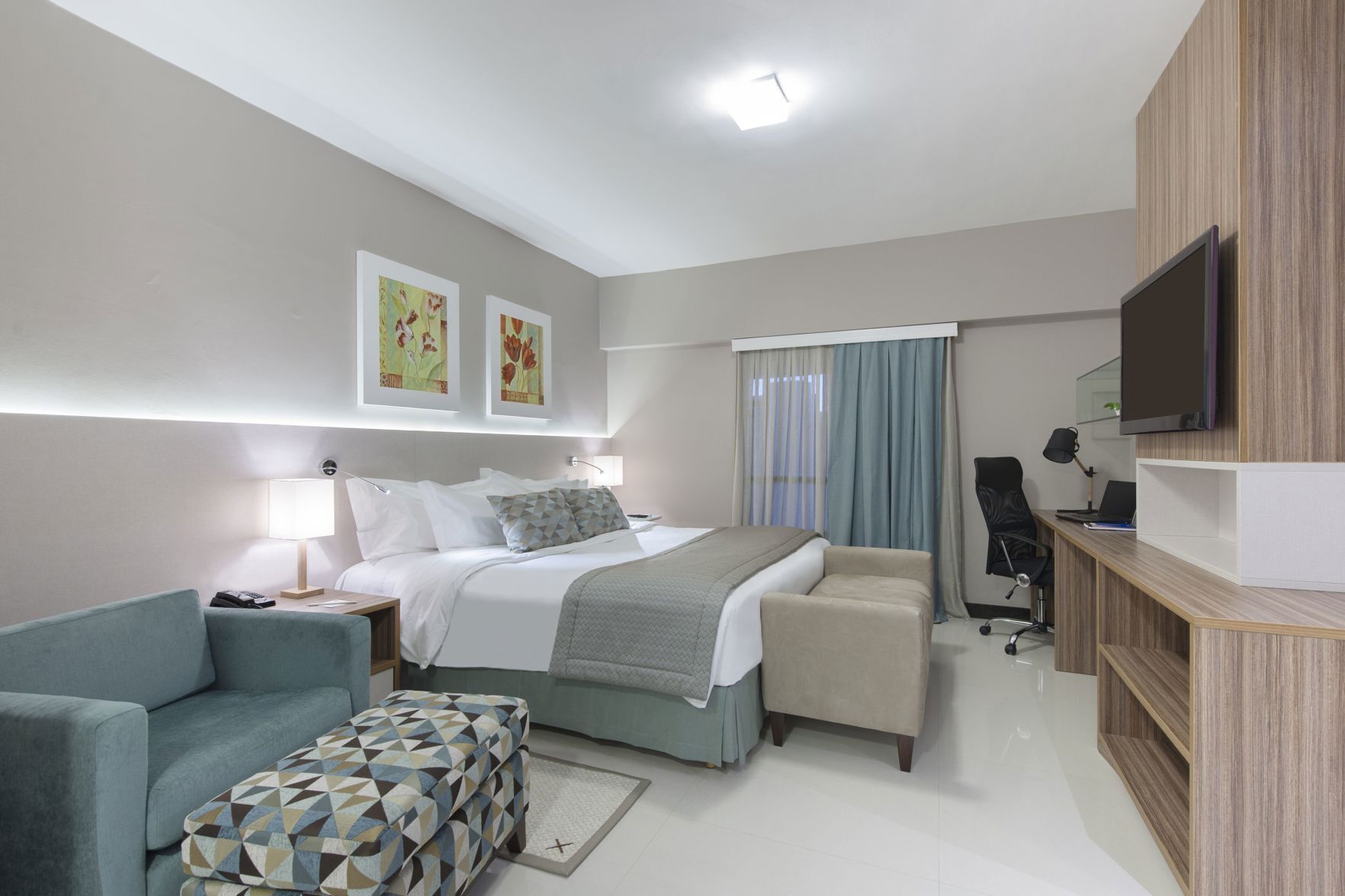 Minibar, in-room safe, desk, laptop workspace