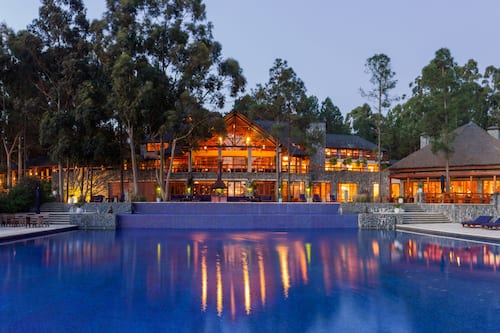 Indoor pool, seasonal outdoor pool, pool umbrellas, sun loungers
