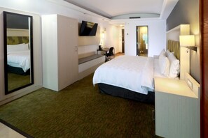 In-room safe, desk, iron/ironing board, free cribs/infant beds