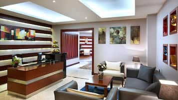 Egyptian cotton sheets, premium bedding, minibar, in-room safe