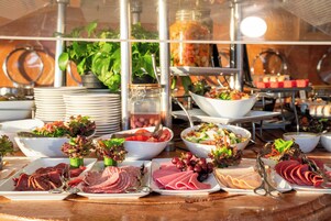 Daily buffet breakfast for a fee