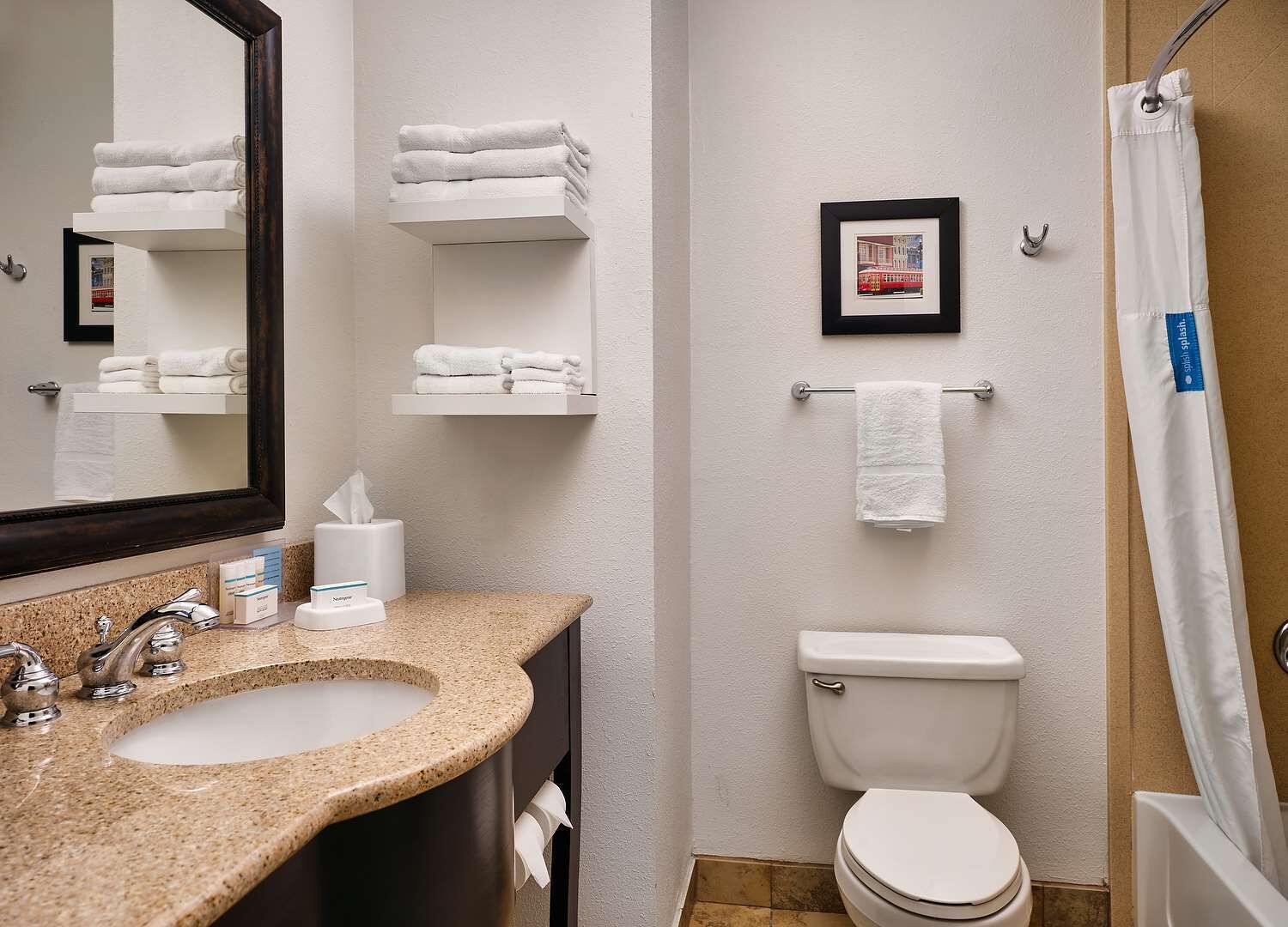 free toiletries, hair dryer, towels, soap