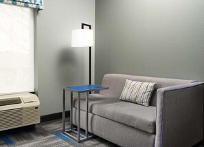 32-inch flat-screen TV with cable channels, TV