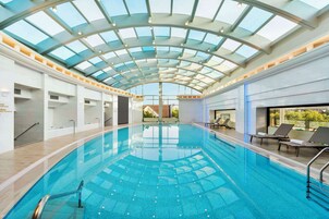 Indoor pool, a waterfall pool
