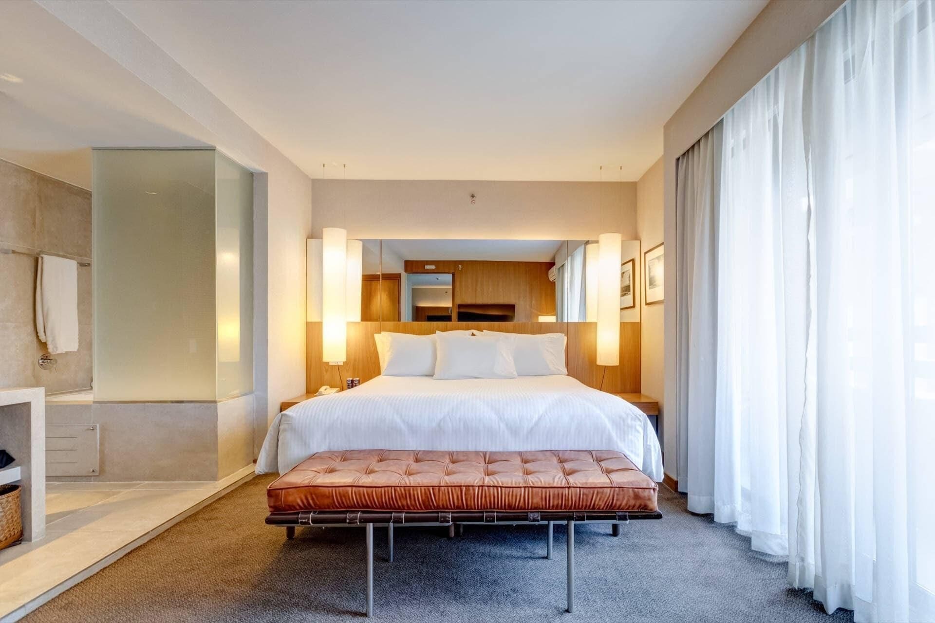 Luxo King | 迷你吧、客房内保险箱、特色装修、办公桌