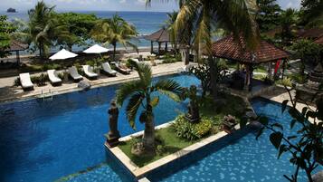 Vue depuis lâhĂ©bergement