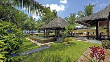 Villa, 2 Bedrooms, Private Pool, Beach View | Premium bedding, minibar, in-room safe, individually decorated