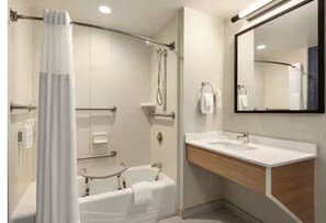 Room, 1 Queen Bed, Accessible, Bathtub (Mobility & Hearing) | In-room safe, desk, iron/ironing board, free WiFi