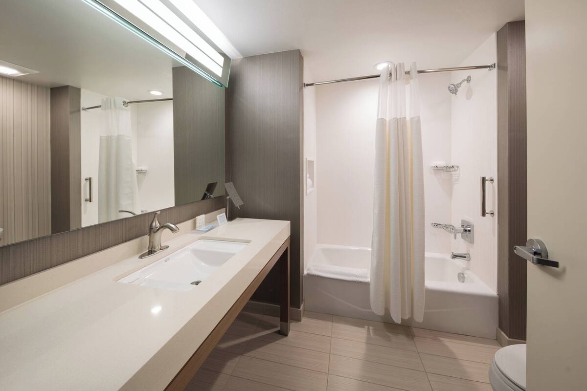 free toiletries, hair dryer, towels, soap