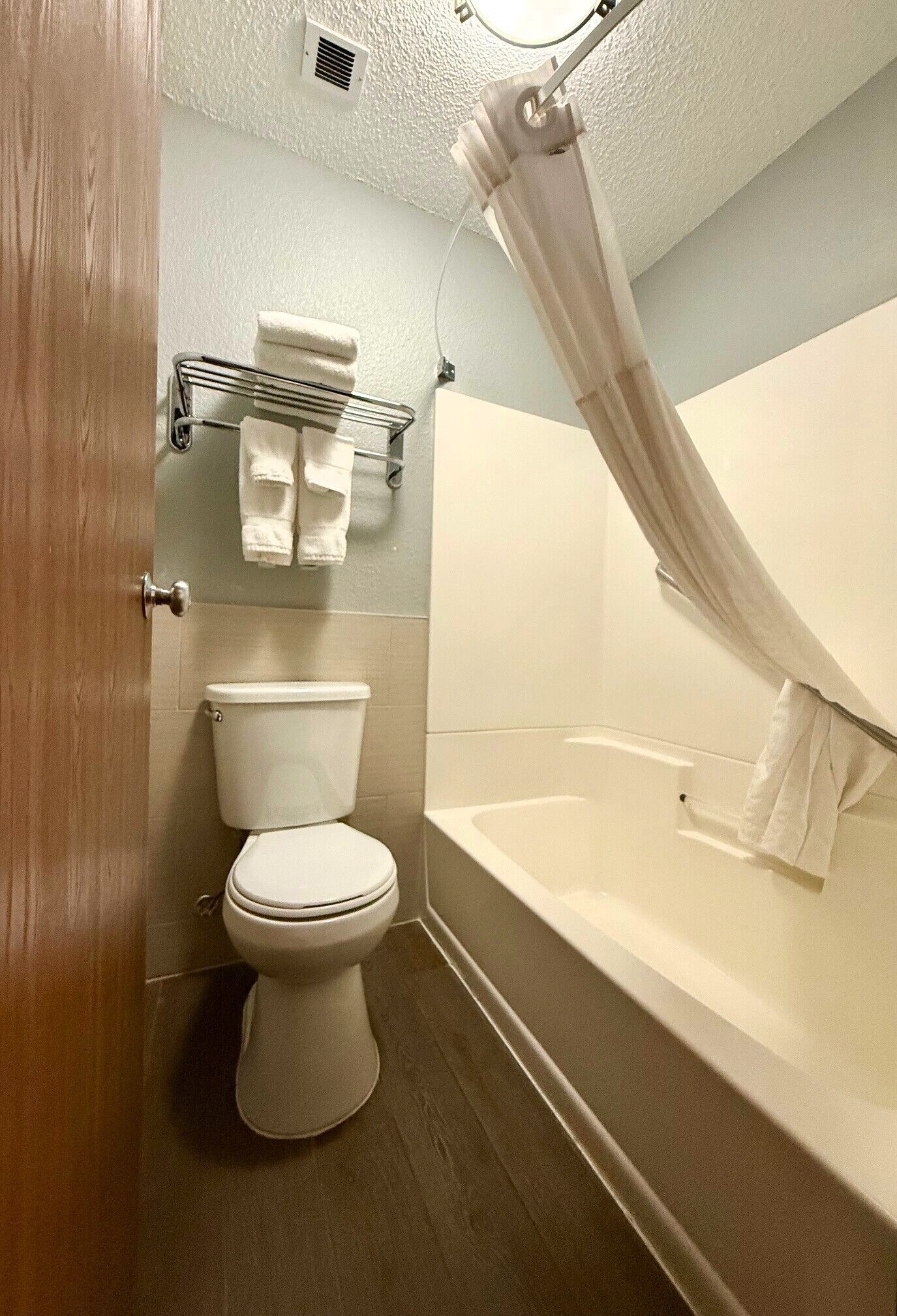 free toiletries, hair dryer, towels