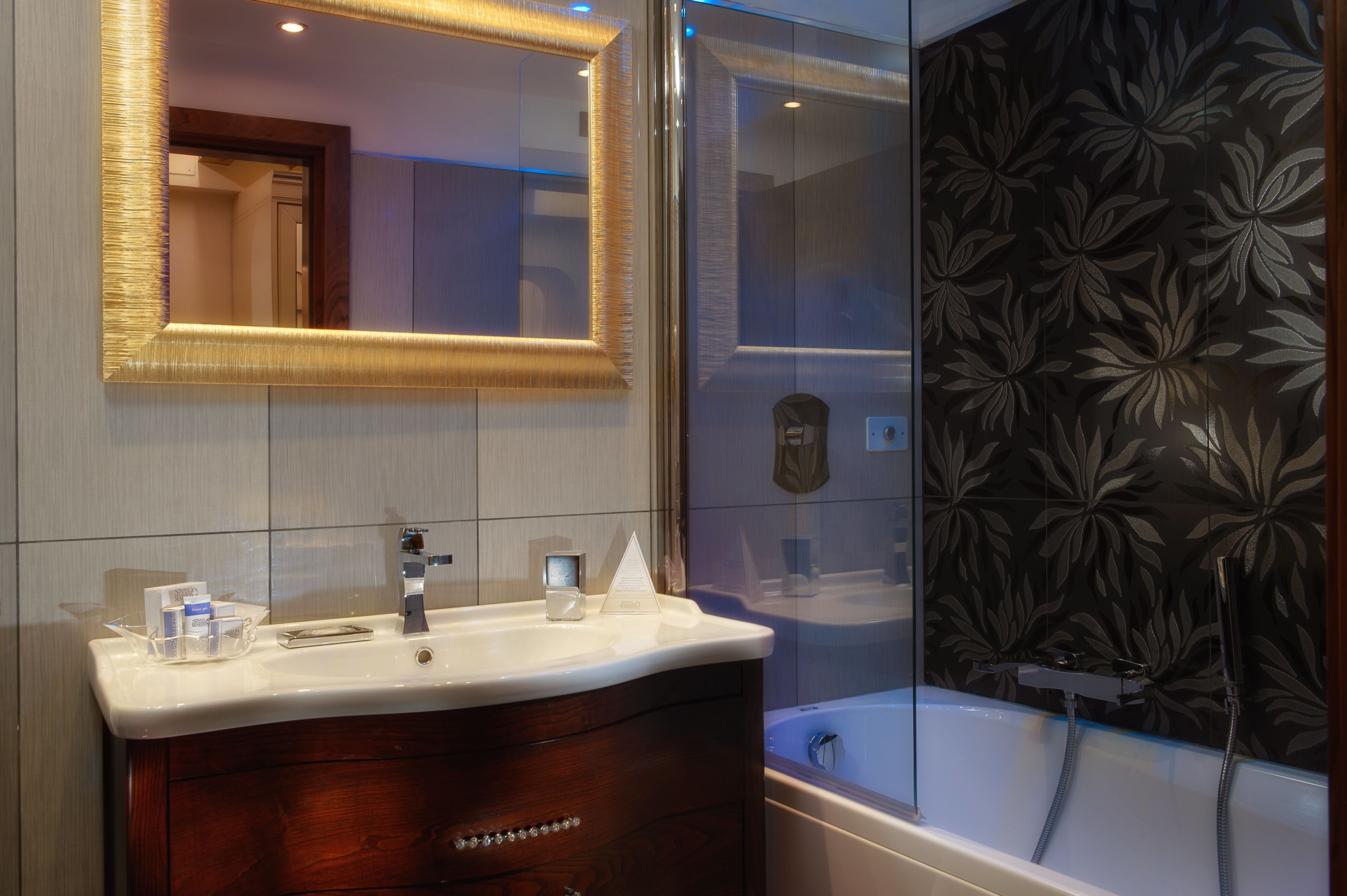 free toiletries, hair dryer, bidet, towels