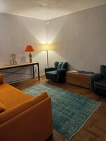 Classic Apartment, 1 Bedroom (first floor, no elevator) | Living area | Flat-screen TV