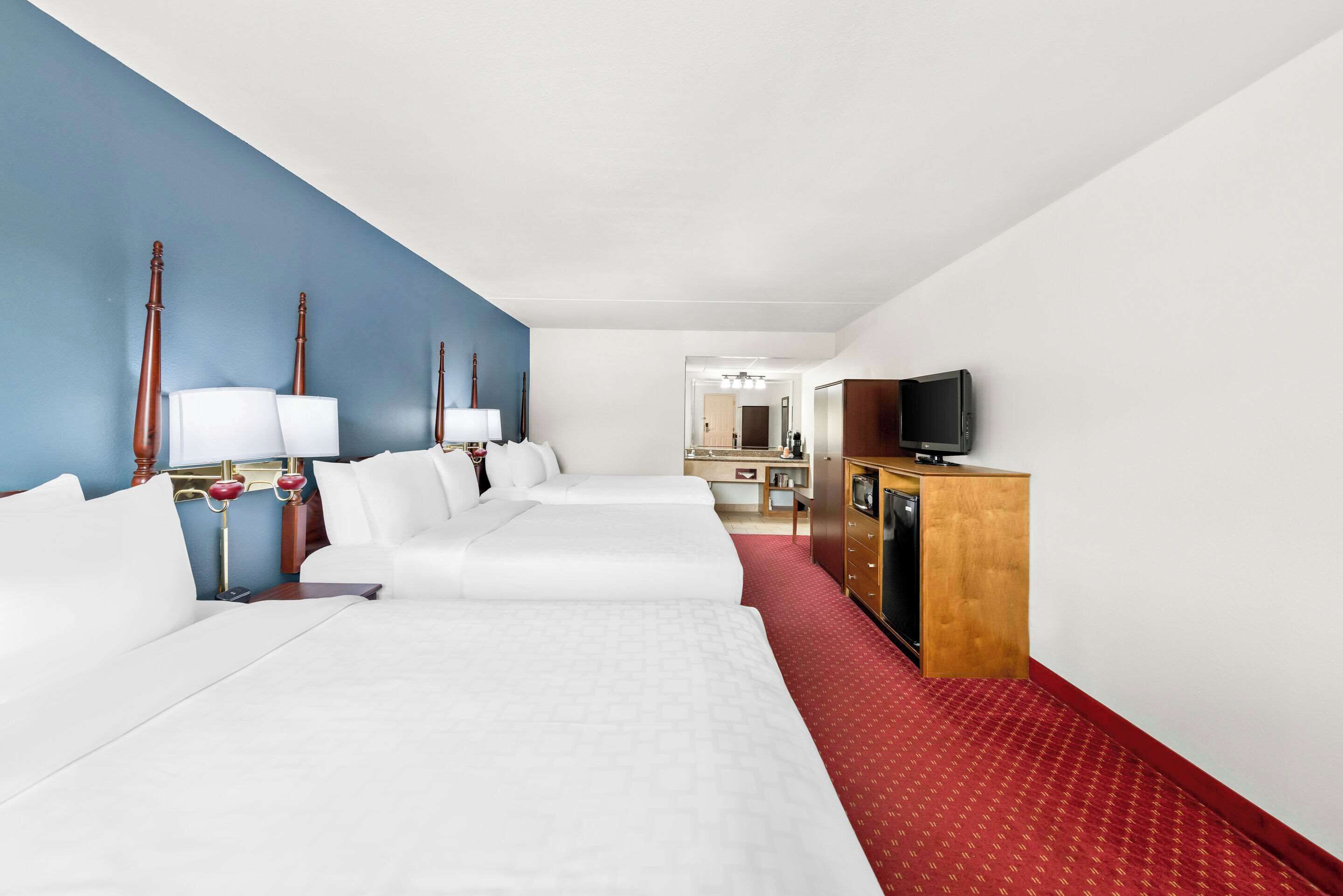 room, multiple beds, non smoking | pillow-top beds, desk, laptop workspace, iron/ironing board