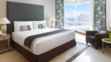 Premium bedding, minibar, in-room safe, desk