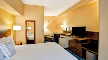 Premium bedding, down comforters, pillowtop beds, in-room safe