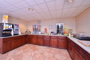 Free daily buffet breakfast