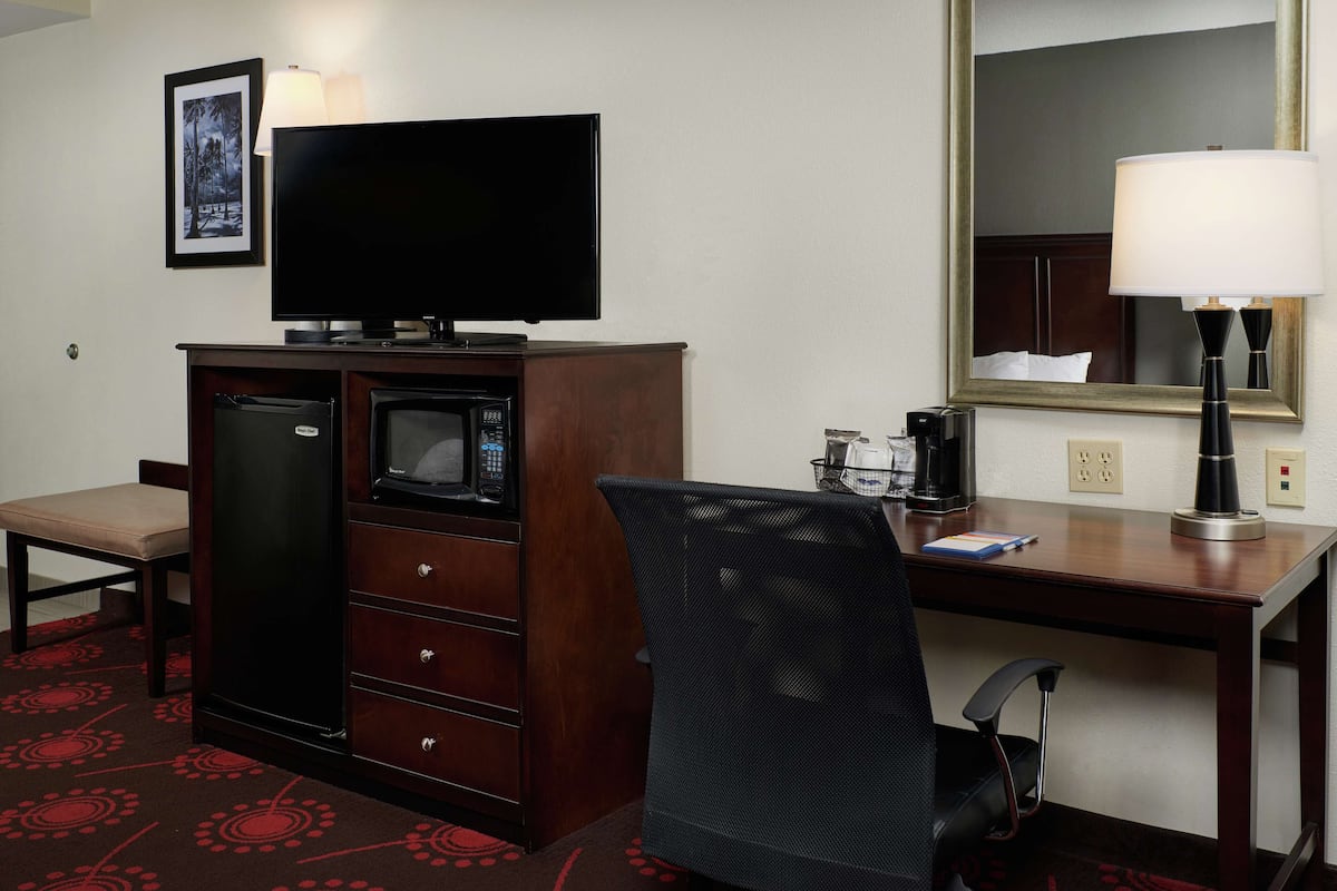 Premium bedding, desk, soundproofing, iron/ironing board