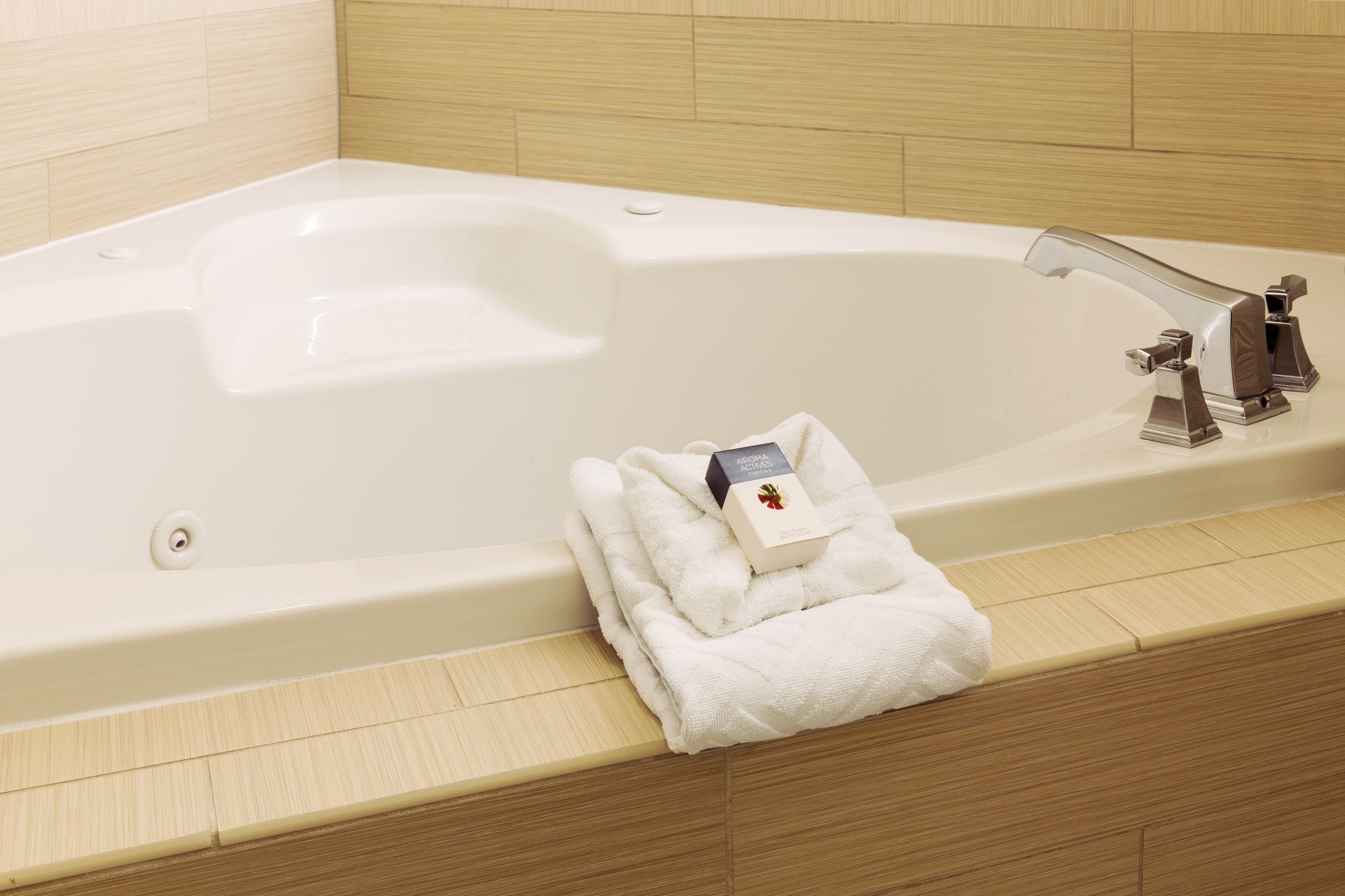 free toiletries, hair dryer, towels