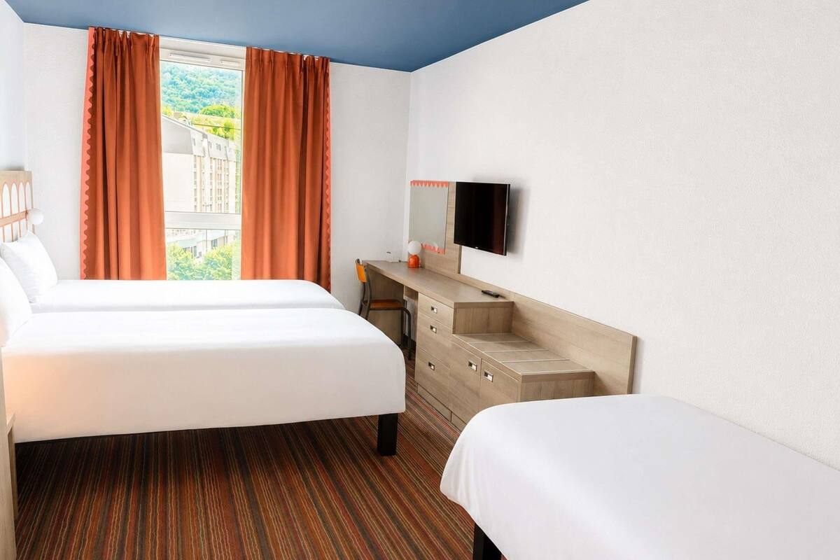 Room, 3 Twin Beds (Pop) | Premium bedding, in-room safe, desk, WiFi (free)