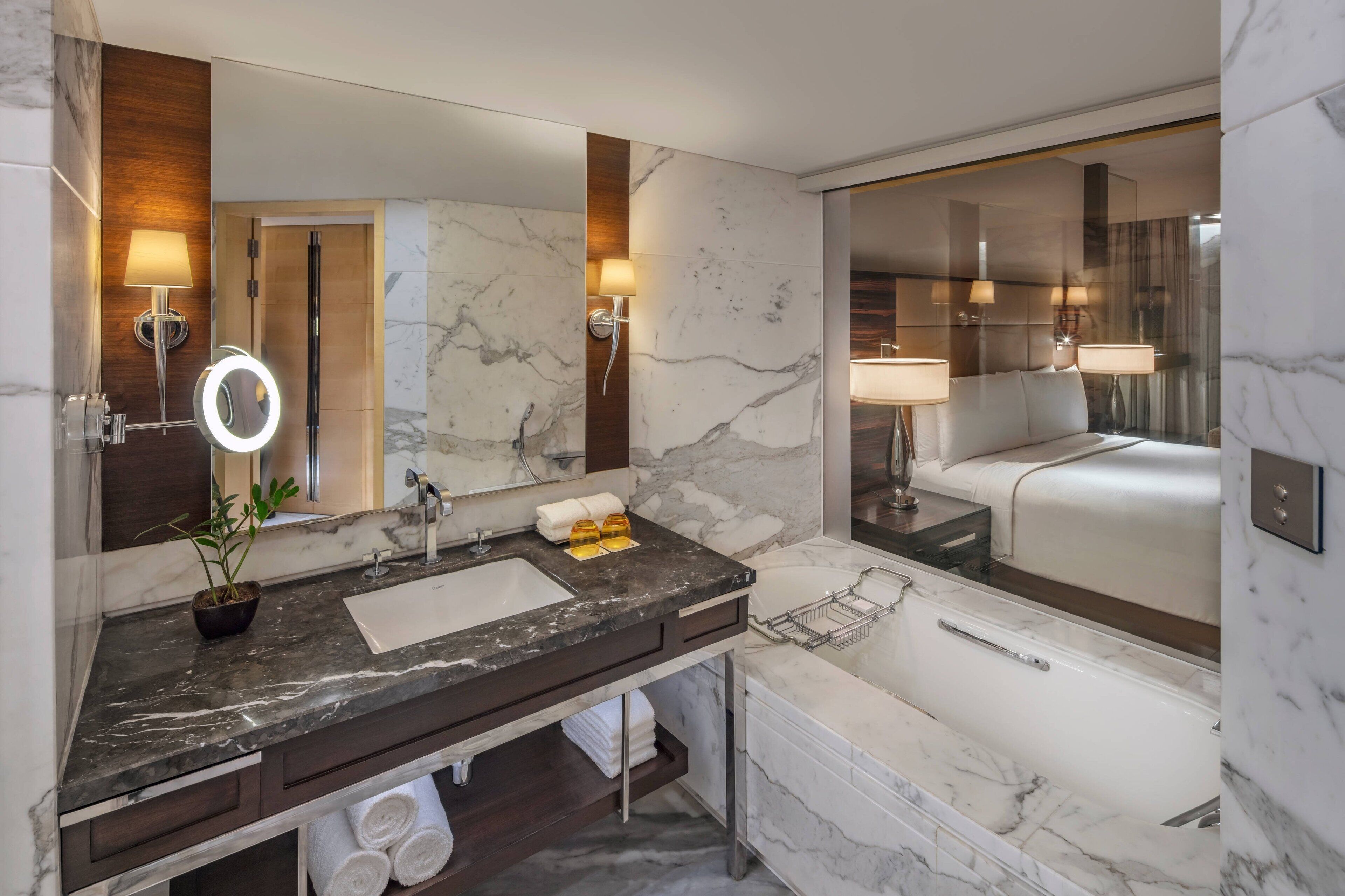 eco-friendly toiletries, hair dryer, bathrobes, slippers