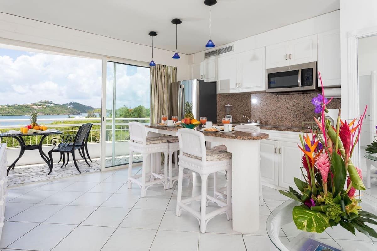 Superior Suite, 1 Bedroom, Lagoon View | Private kitchen | Coffee/tea maker, full-size fridge, microwave, stovetop