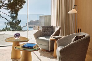 Sea View Junior Suite | Premium bedding, down duvets, free minibar items, in-room safe - The Maybourne Riviera, Maybourne  (Roquebrune-Cap-Martin)