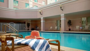 Outdoor pool, open 6:00 AM to 10:30 PM, pool umbrellas, sun loungers