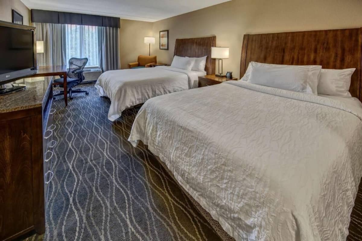 In-room safe, desk, laptop workspace, blackout drapes