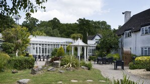 A greenhouse, a gazebo, and a building with a tiled roof. - Basingstoke Hotel (Hook)