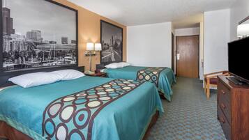 Rom, 2 queensize-senger, ikke-røyk (North Side) | Blendingsgardiner, barnesenger (inkludert), internett og sengetøy