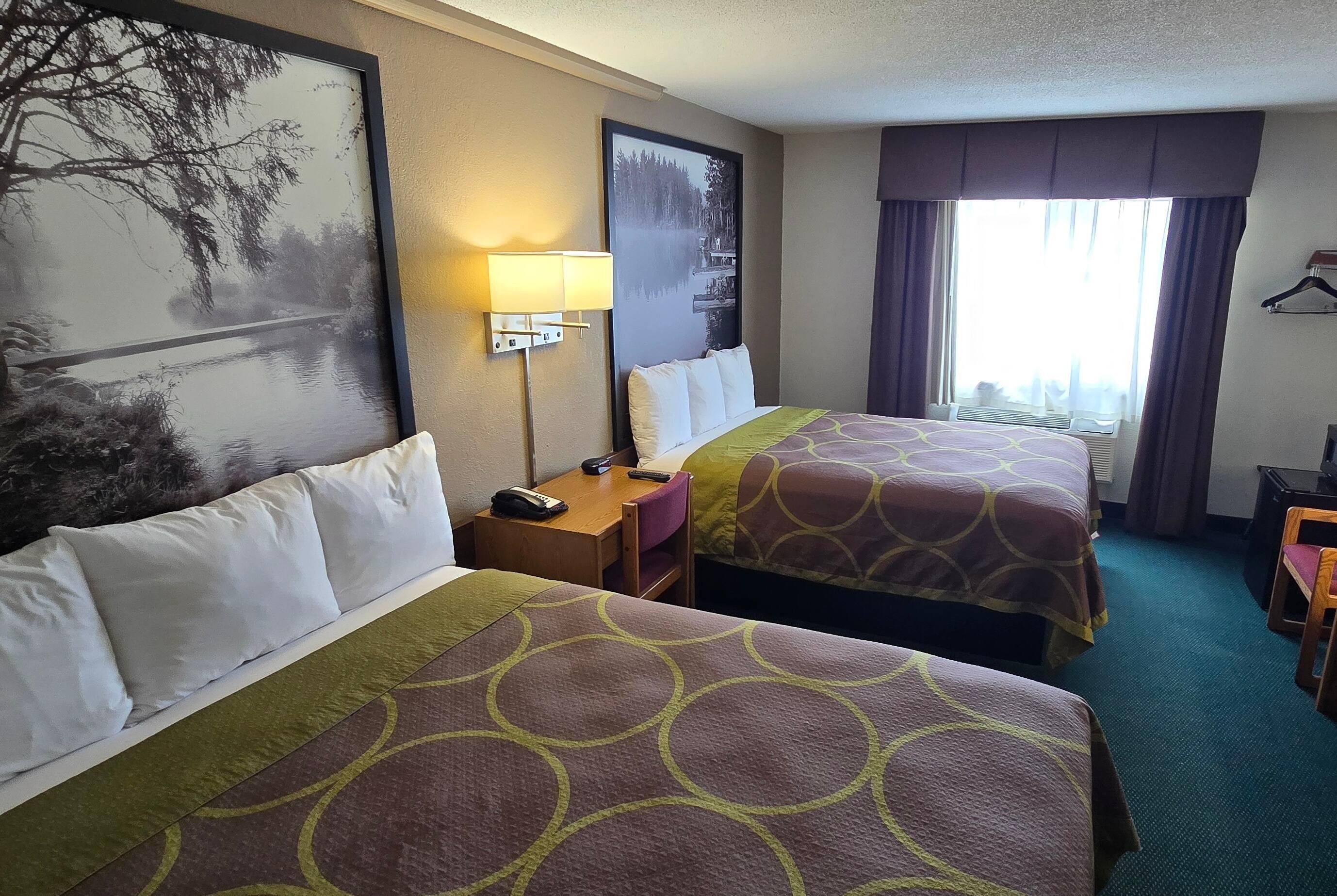 Standard Room, 2 Queen Beds | Desk, laptop workspace, blackout drapes, free WiFi