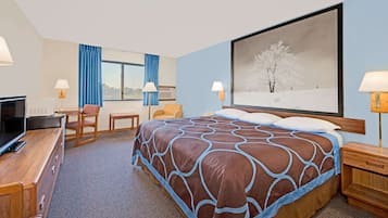 Chambre, 1 trÚs grand lit, non-fumeurs | Fer et planche à repasser, Wi-Fi gratuit, draps fournis, réveils